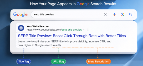 Optimized title tag example