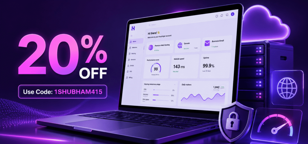 Hostinger 20% discount code