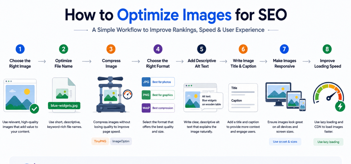 How to Optimize Images for SEO workflow