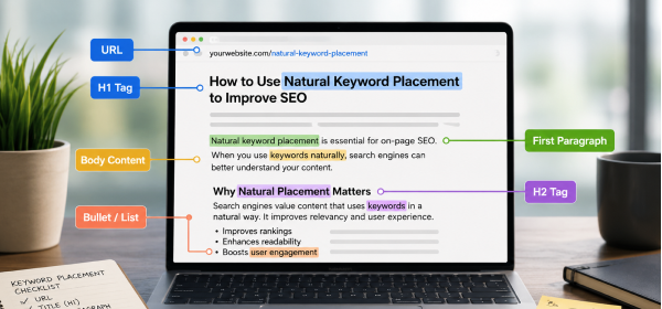 Natural keyword placement examples