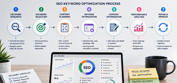 SEO keyword optimization process
